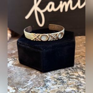 XOXO Gold Mint Green Cuff Bracelet